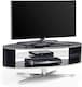 image 3 of MDA Designs Orbit 1100BB Gloss Black TV Stand with Gloss Black Elliptic Sides for Flat Screen TVs up to 55" | Black | 1
