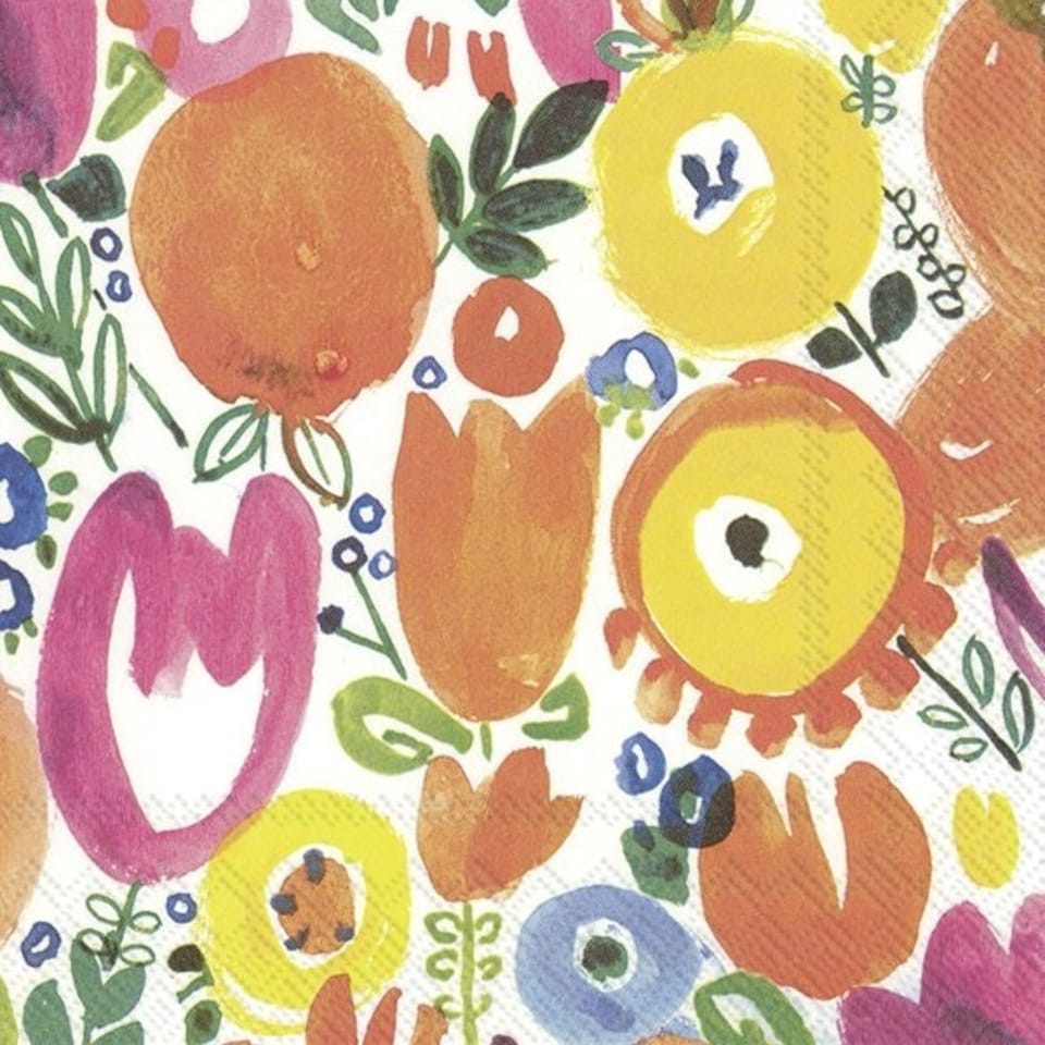 IHR Flower Pop Cocktail Napkin 25cm 3ply 20 Pack