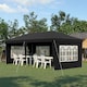 image 2 of Outsunny 3 x 6m Heavy Duty Gazebo Marquee Party Tent with Storage Bag Black