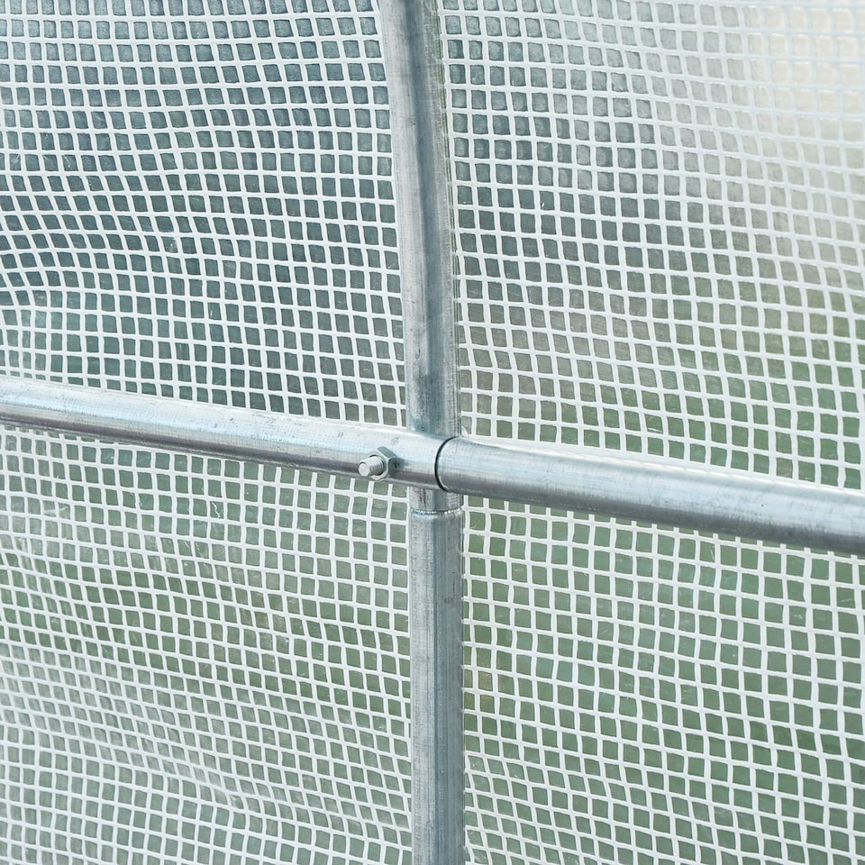 image 1 of Outsunny Greenhouse Solid Frame Walk-in Garden Grow Large Insect Poly Tunnel