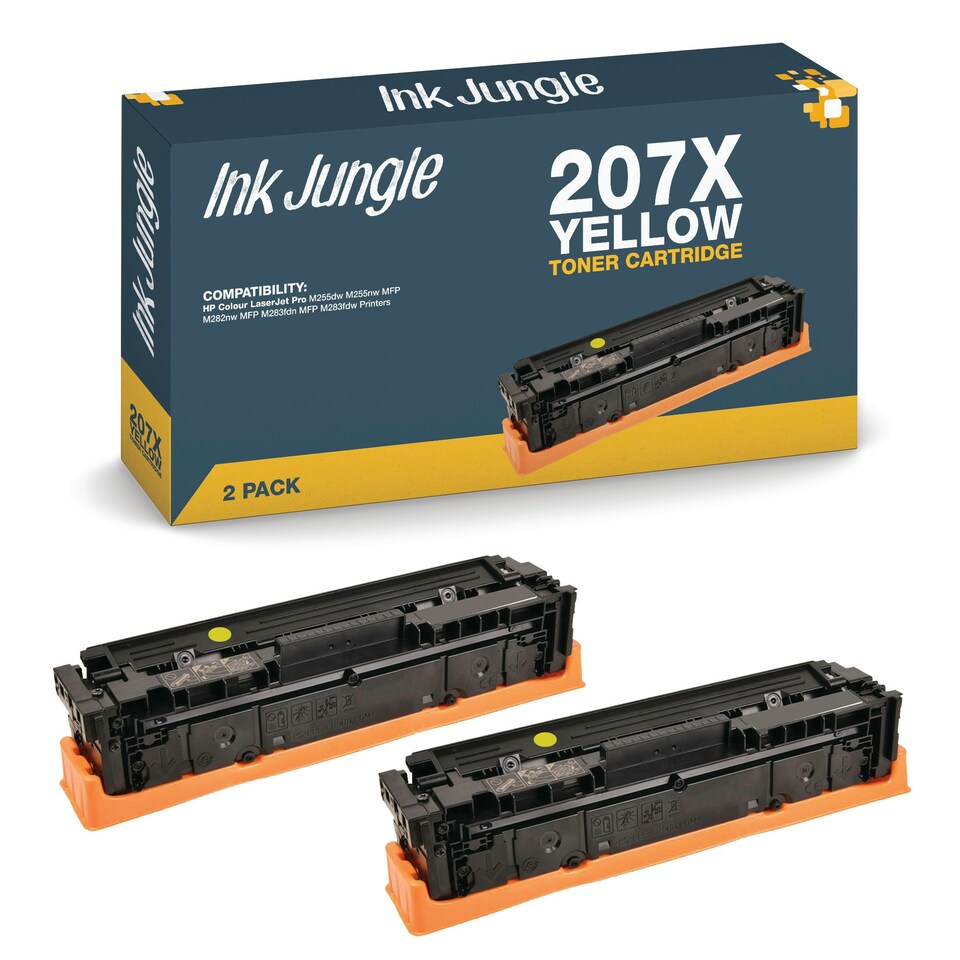 image 1 of 2x Compatible HP 207X Yellow Toner Cartridges Yellow