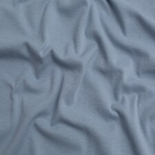 Minerva Core Range Blue Organic Tubular Ribbing Stretch Knit Fabric for Dressmaking, 70cm / 27" Wide - per metre