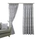 image 4 of Keswick Floral Pencil Pleat Curtains - Beige - 117cm x 229cm