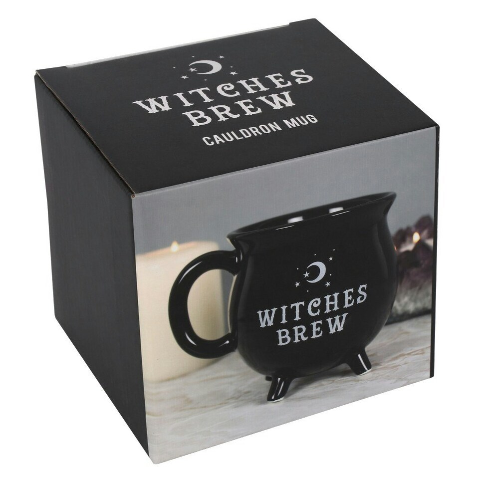 image 1 of Witches Brew Cauldron Shaped Mug - Black