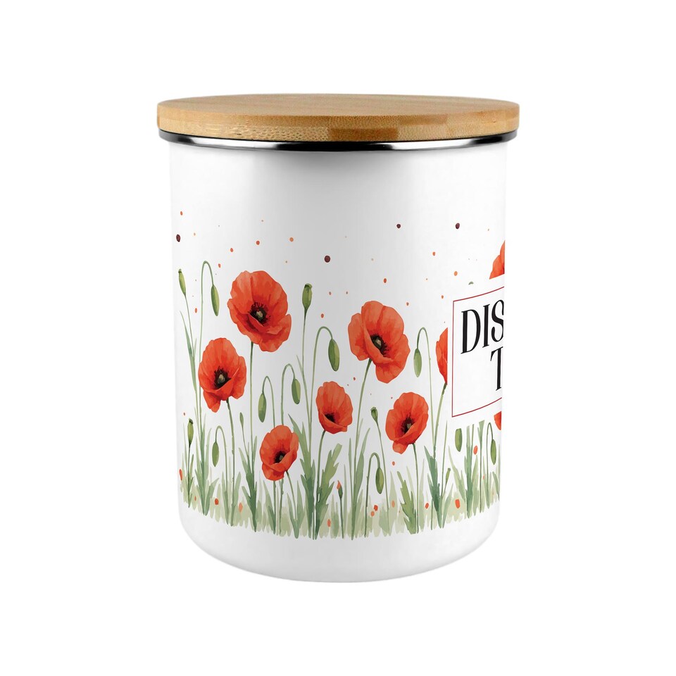 image 1 of Summer Poppies Dishwasher Tablets Storage Tin