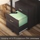 image 3 of Vinsetto 2-Drawer Locking Office Filing Cabinet 5 Wheels Rolling Storage Brown