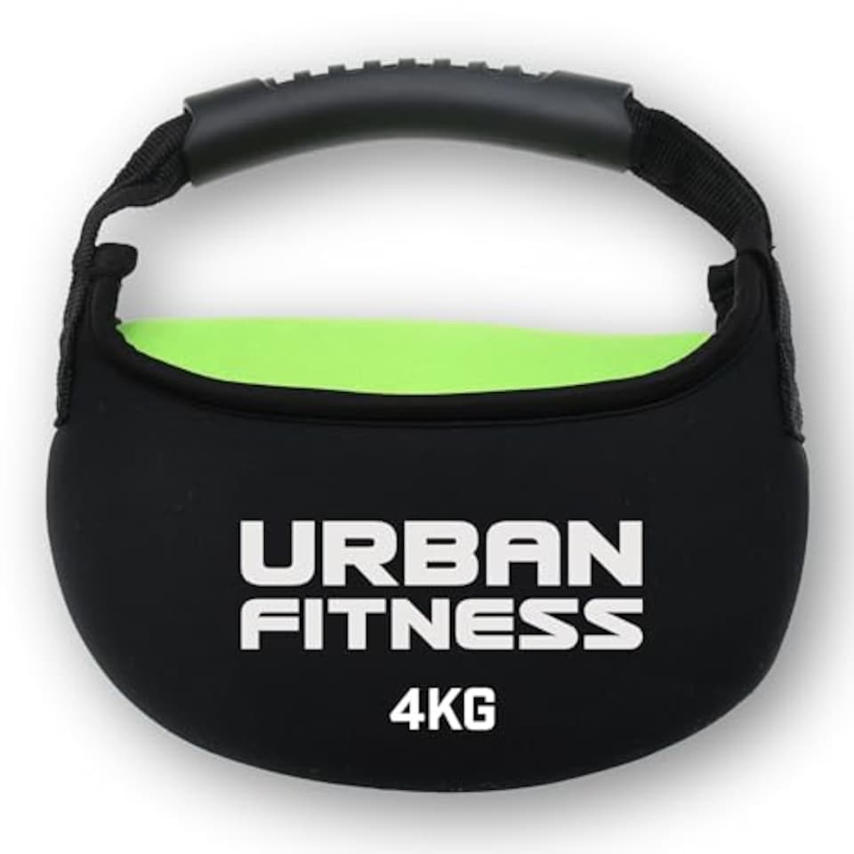 image 1 of Urban Fitness Fabric Kettlebell, Soft Rubber Grip, Floor Safe Design, Neoprene Sand-Filled Weights, Strength, Endurance, Home Fitness Training, 4kg