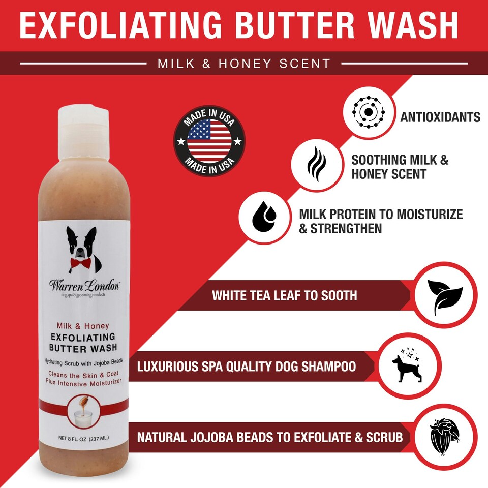 image 1 of Warren London Exfoliating Butter Wash 8 fl oz/237ml e - Milk & Honey
