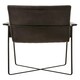 image 3 of Luxurious Black Leather Weave Chair, Velvet Upholstered Occassional Arm Chair, Striking Lounge Chair Black