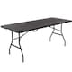 image 7 of Oypla 6ft Folding Rattan Trestle Table Heavy Duty Catering Garden Party 1.8m Black