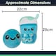image 2 of Boba Tea Soft Toy Cute Plushie Huggable Cuddly Stuffed Toy Gift 25cm Blue