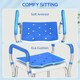 image 4 of HOMCOM Rust-Free Aluminium Bath Chair with Adjustable Height | Blue | Dark Blue