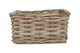 image 7 of Medium Rectangular Grey Rattan Storage Basket | Grey | Grey