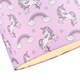 image 2 of Beautiful Modern Soft Lilac Cotton Lampshade with Unicorns Clouds and Rainbows | Purple | Lilac | 1