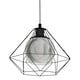 image 4 of Burton 3 Light Black Ceiling Pendant Bar