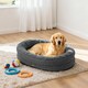 image 10 of Skylos Orthopedic Plush Dog Bed Soft Washable Pet Bed Grey Cosy Cushion XXL Size | Grey | XXL | XXL
