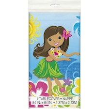 Unique Party Plastic Hula Luau/Beach Party Party Table Cover - Multicoloured - One Size