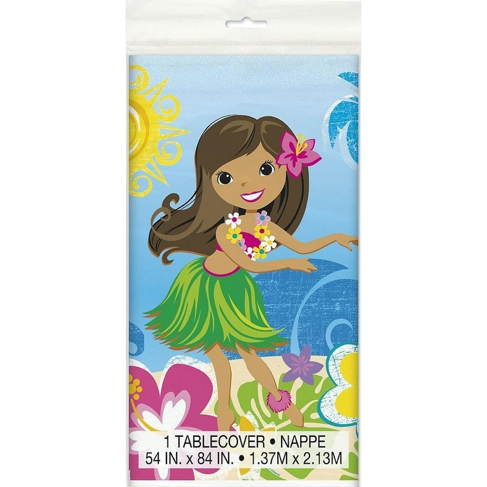 Unique Party Plastic Hula Luau/Beach Party Party Table Cover - Multicoloured - One Size