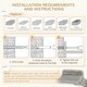 image 7 of PawHut 4 Piece Cat Wall Furniture Hammock Ladder Steps Plush Sisal Grey