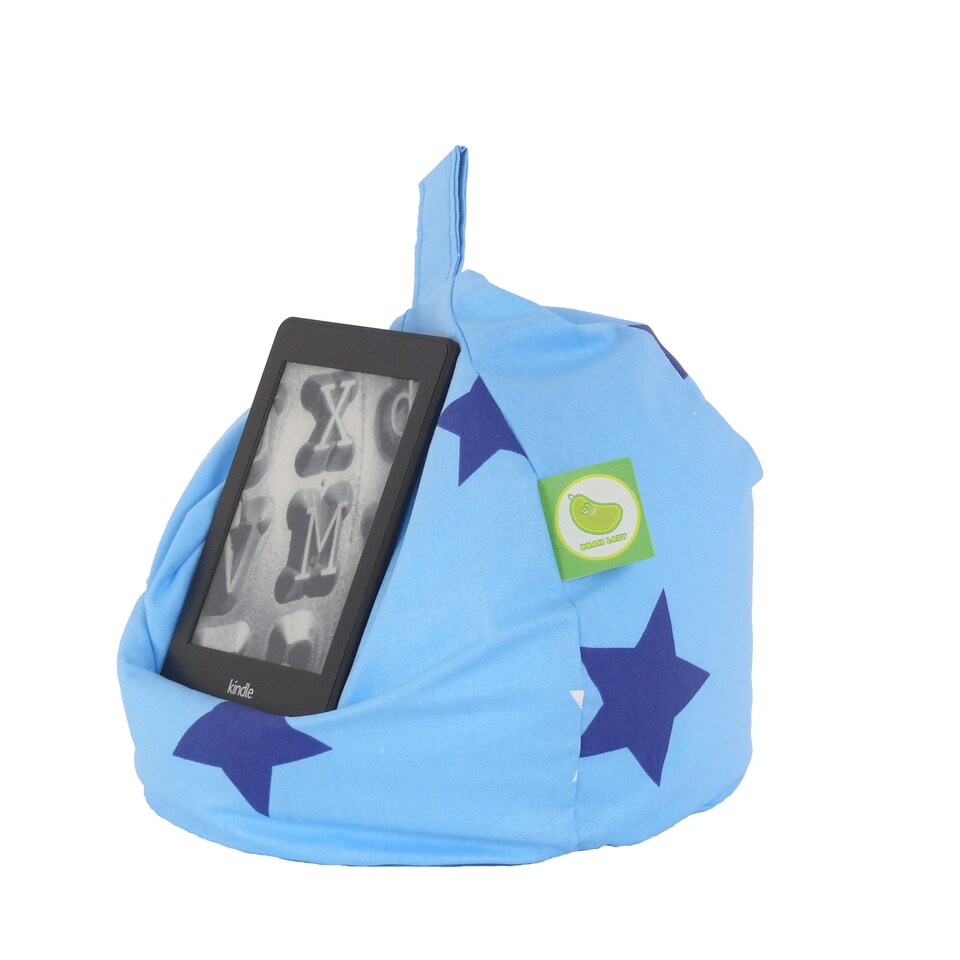 image 1 of Bean Lazy Blue Stars Tablet eReader and Book Mini Bean Bag