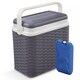 image 1 of 10L Rattan Insulated Small Cooler Box with 1 Ice Pack | Black | 1