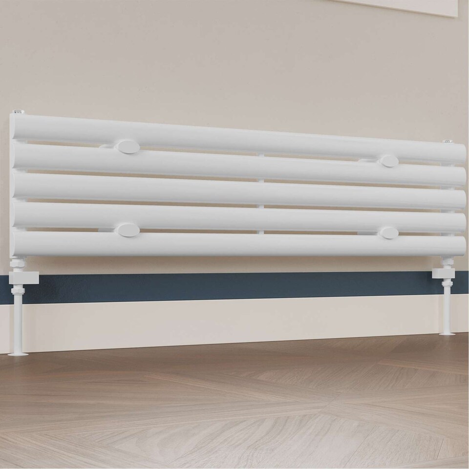 image 1 of Square - White Radiator Valves Straight 8mm