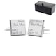 image 1 of Personalised and Role Wedding Design Square Cufflinks