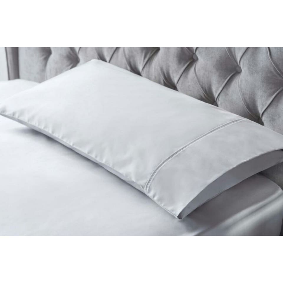 Belledorm Bamboo Bolster Pillowcase - Platinum - 91cm x 51cm