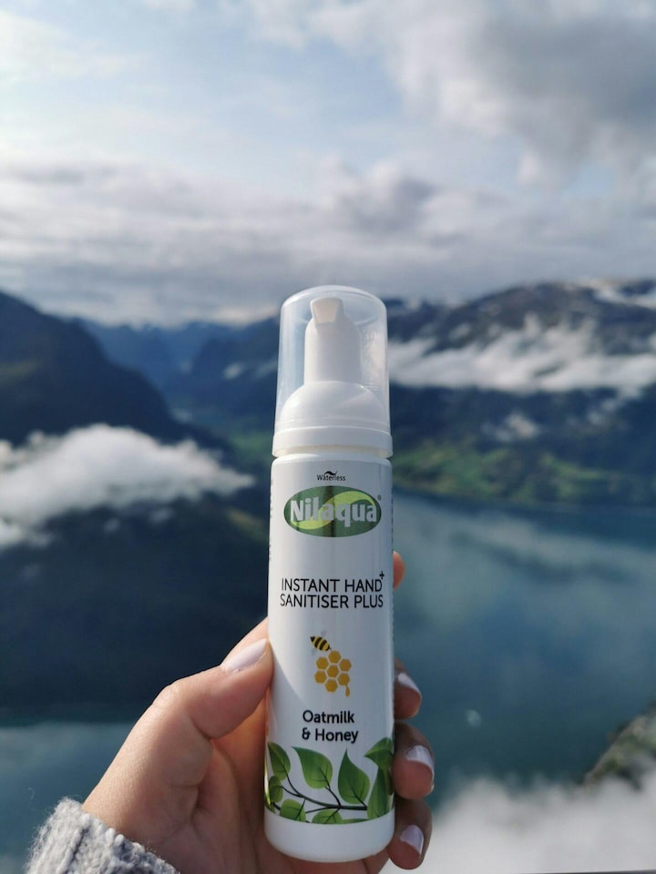 image 1 of Nilaqua Oatmilk & Honey Alcohol Free Hand Sanitiser 50ml
