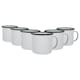 image 1 of Argon Tableware White Enamel Mugs - 375ml - Black - Pack of 6 | Black | Black