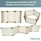image 3 of Bettacare Wooden Dog Pen, Pentagon, 5 x 120cm, Natural Wood, 76cm High, Dog Pen for Pets Dogs and Puppy, Dog Playpen Cream
