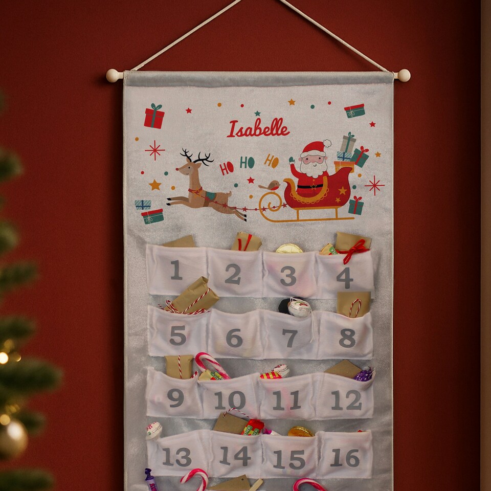 image 1 of Personalised Santa Sleigh Advent Calendar