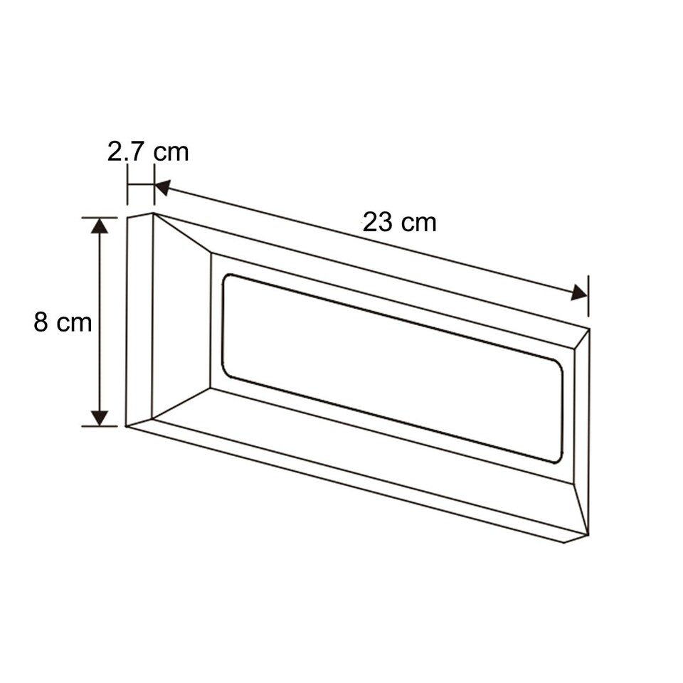image 1 of CGC REBECCA Dark Grey Slim LED Outdoor Rectangle Brick Light Grey
