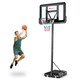 image 1 of COSTWAY Basketball Hoop Backboard Height Adjustable 1.35-3.05m Black | Standard