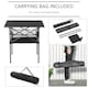 image 5 of Outsunny Aluminum Camping Table Folding Table Picnic Table w/ Mesh  Bag, Black