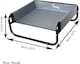image 4 of Actiaspet Elevated Dog Bed Steel Frame Raised Pet Cot Black or Grey (Grey, Small)