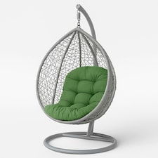 Homescapes Olive Green Round Egg Chair Swing Cushion