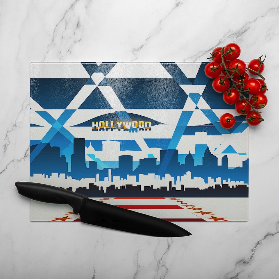 image 1 of Hollywood Glass Chopping Board | Multi