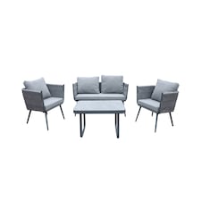 Groundlevel 4 Piece Woven Grey Furniture Set