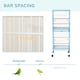 image 6 of PawHut 2 In 1 Large Bird Cage Aviary with Wheels, Slide-out Trays Wood Perches