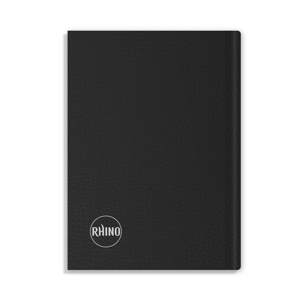 image 1 of Rhino A6 Flexiback Notebook Charcoal 160 Page 7mm Lined 5 Pack