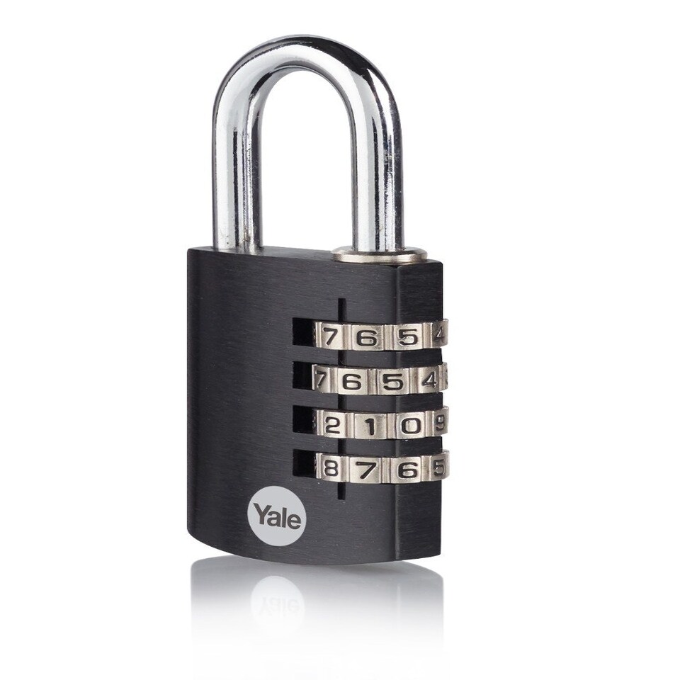 image 1 of YALE ALUMINIUM COMBINATION PADLOCK 38MM BLACK