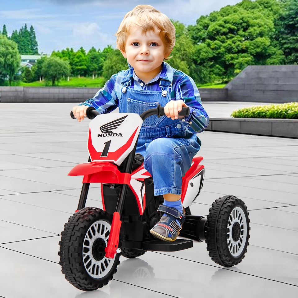 image 1 of COSTWAY Honda Licensed Kids Ride On Motorbike Powered Red