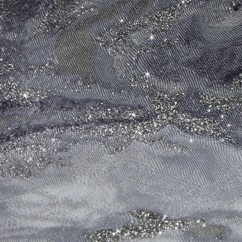 image 1 of Decadence Wallpaper in Light Grey and Blue Grey with Silver Glitter | Blue | Light Grey and Blue Grey with Silver Glitter | 53cm x 10m
