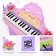 image 4 of HOMCOM 32 Keys Kids Mini Electronic Keyboard Musical Instrument Educational Game Toy Children Grand Piano Stool Micropho