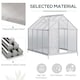 image 3 of Outsunny Polycarbonate Walk-in Garden Greenhouse w/ Sliding Door Silver Tone | Silver | 1