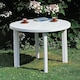 image 5 of 90cm Round Outdoor Bistro Drinks Table Plastic Garden Patio Dining Furniture