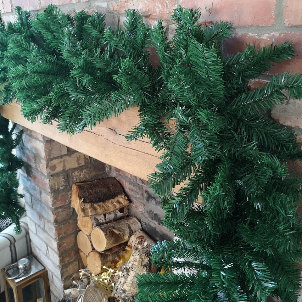 image 1 of Premier 2.7m (9ft) Super Bushy Christmas Deluxe Green Garland