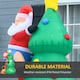 image 4 of HOMCOM 6ft Inflatable Christmas Tree, LED Lighted with Santa Claus Dog for Home Indoor Outdoor Garden Lawn Decoration Party Prop
