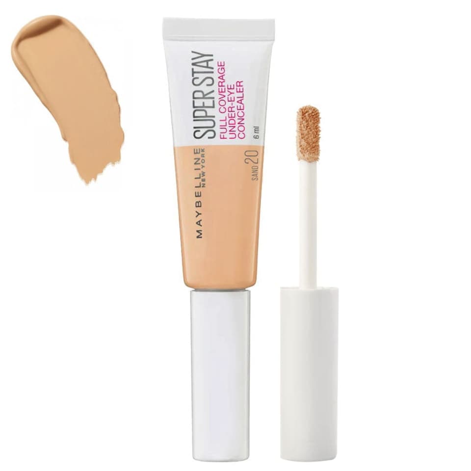 image 1 of Maybelline Super Stay Full Coverage Under Eye Concealer 6ml Yellow | 20 Sand